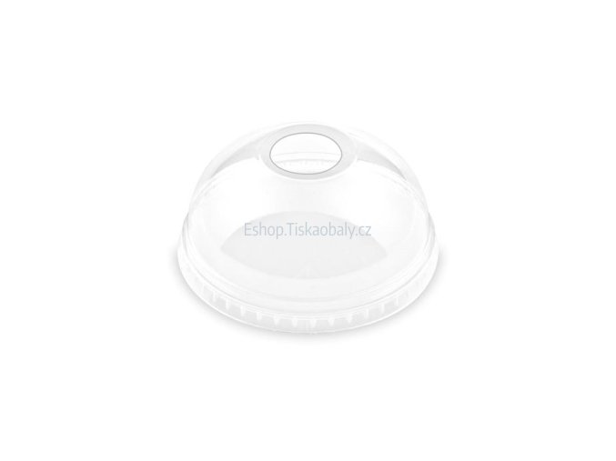 Víčko vypouklé (DOME) s otvorem 95mm, na PET kelímek 300, 400, 500 ml