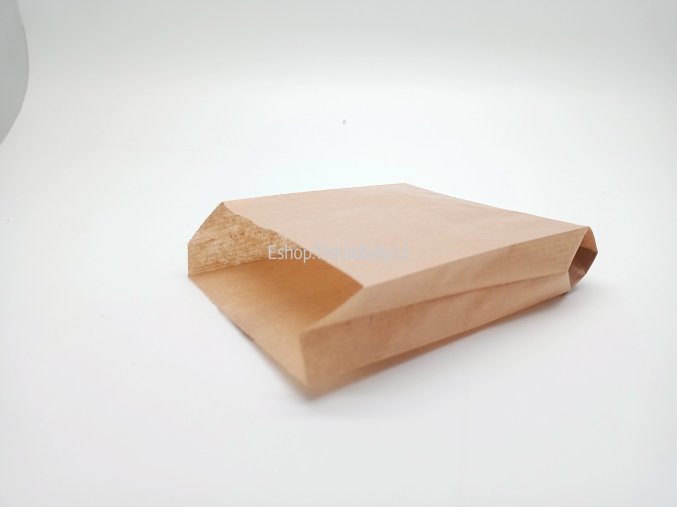 Sáček papírový hnědý na hranolky, 10+3x12,5 cm  Do vyprodání zásob