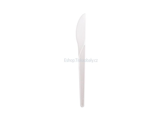 Nůž ECO bílý - 100% kompostovatelný, 172 mm