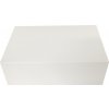 Krabice na zákusky bílá, skládaná, lepená, 250x210x70 mm