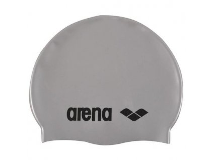 Plavecká čepice Arena Classic Silicone 91662 stříbrná