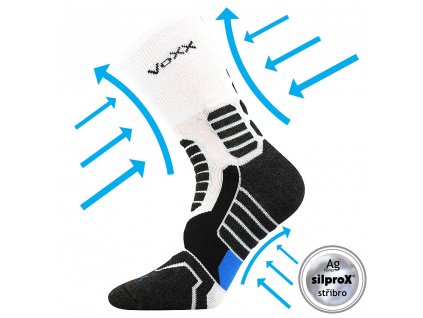 voxx ronin kompresni sportovni ponozky bila 35 38