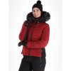 luhta skalluvaara aa jas gevoerd dames cranberry rood zwart LUHT34486350L7 662 BI 02