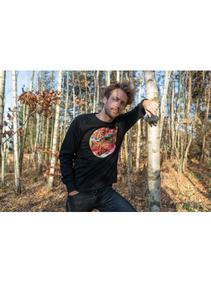 ČERNÁ, UNISEX MIKINA "SPOLU"