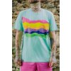 Tyrkysové unisex tričko TADY TO MÁŠ s duhovým potiskem