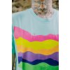 Tyrkysové unisex tričko TADY TO MÁŠ s duhovým potiskem
