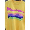 Žluté unisex tričko TADY TO MÁŠ s duhovým potiskem