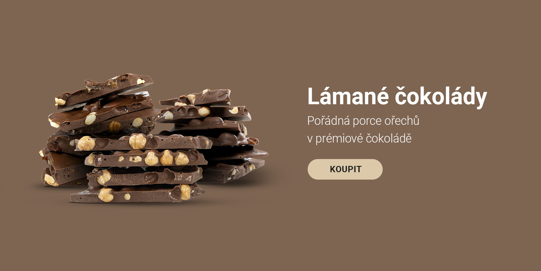Lámaná čokoláda Tomivo - banner