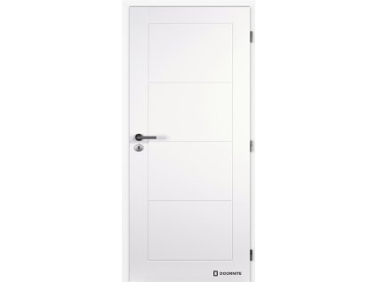 Dveře falcové lakované bílá Doornite 1, Dakota , dozický zámek (Výplň voština, Šířka 90, Orientace pravá)