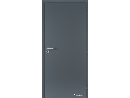 Dveře protipožární LUME EXTRA, CPL, antracit, plné, cylindrický zámek (Výplň požární, Šířka 90, Orientace pravá)