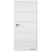 Dveře falcové lakované bílá Doornite 1, Quatro , dozický zámek (Výplň děrovaná dřevoříska, Šířka 80, Orientace pravá)