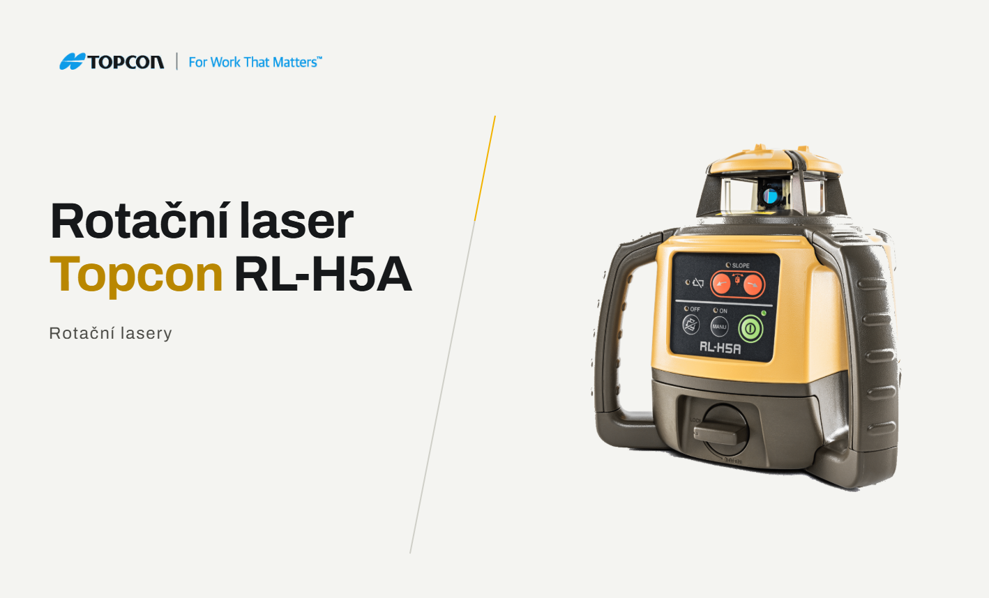 Rotační laser na stavbu: co dokáže Topcon RL-H5A