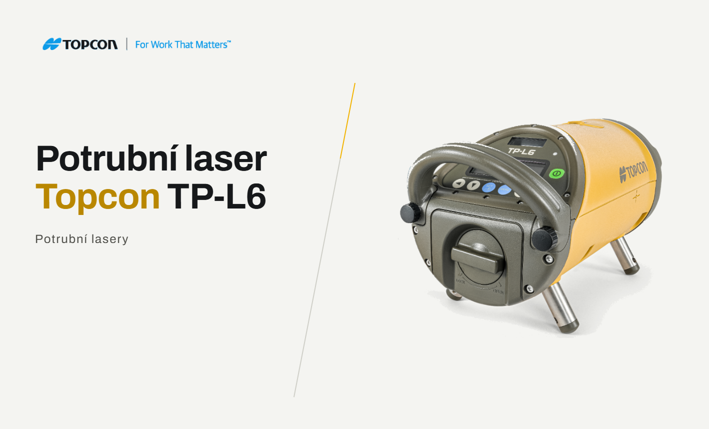 Potrubní laser: k čemu slouží a jak vybrat model Topcon TP-L6