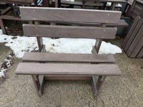 Krátka celoplastová lavička 2 + 2, 100 cm s dopravou ZADARMO
