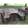 02 gd. Classic table and 2 benches with backrest