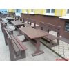 02 gd. Classic table and 2 benches with backrest