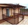 Light wooden pergola with sides, D c