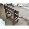 Krátka celoplastová lavička 2 + 2, 100 cm