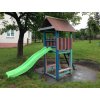 07 gb. Children's house with a slide and steps