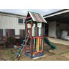 07 gb. Children's house with a slide and steps