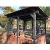 09 d. Gazebo with a flat roof - brown, blac, gray