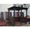 09 d. Gazebo with a flat roof - brown, blac, gray