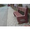 02 a. L-bench masívna jednofarebná lavička s opierkou