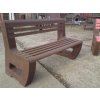 02 a. L-bench masívna jednofarebná lavička s opierkou