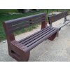 02 a. L-bench masívna jednofarebná lavička s opierkou