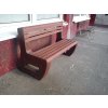 02 a. L-bench masívna jednofarebná lavička s opierkou