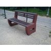 02 a. L-bench masívna jednofarebná lavička s opierkou