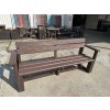 02 ba. All-plastic bench 3 + 2 with armrests, 180 cm