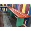 02 df. Board without backrest, two parallel boards, multicollour