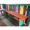 07 ia. Small bench without backrest, coloured