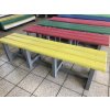 07 ib. Bench with 3 boards for sitting, coloured