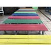 07 ib. Bench with 3 boards for sitting, coloured