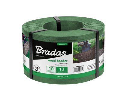 Zelený obrubník s imitací dřeva