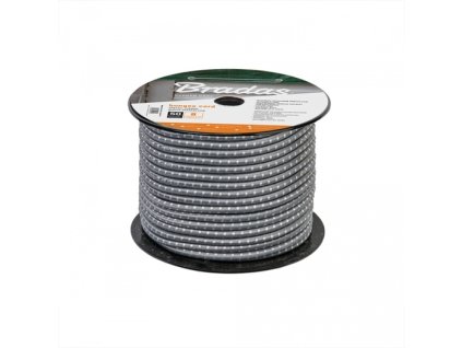 Elastická guma BUNGEE CORD HOOK ∅8mm x 50m, šedá
