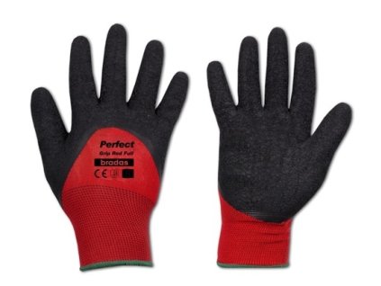 Pracovní ochranné rukavice PERFECT GRIP RED FULL, různé varianty rozměrů