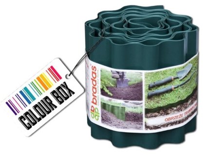 Zahradní obrubník zelený zvlněný 9 metrů x 20 cm
