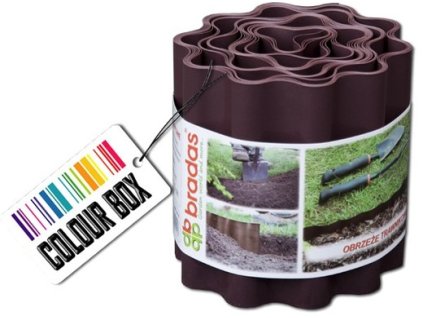 Zahradní obrubník hnědý zvlněný 9 metrů x 15 cm