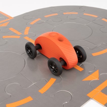 Finger Car Rot mit Puzzle Set