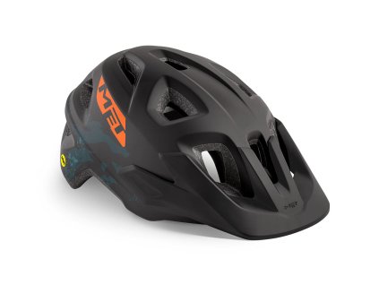 Juniorská cyklistická helma MET Eldar MIPS camo černá 2021