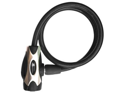 Zámek Rock Machine Spirála 650x8mm černý černá