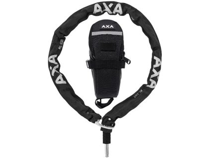 AXA plugin řetěz RLC 100/5,5 černá + podsedlová brašna