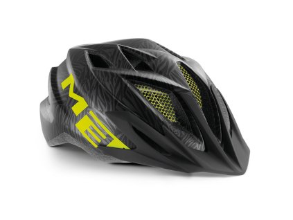 Juniorská cyklistická helma MET Crackerjack černá/zelená 2021