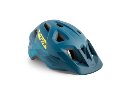 Dětská helma Met Eldar MIPS camo petrol modrá matná(52-57)