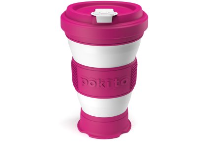 Skládací šálek Pokito 3v1 475ml malinová červená