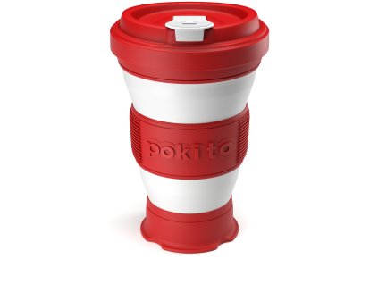 Skládací šálek Pokito 3v1 475ml třešňová červená