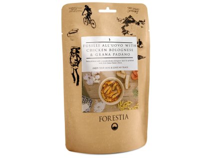 Forestia Fusilli all'uovo s kuřecím a la Bolognese (350 g, 445 kcal)